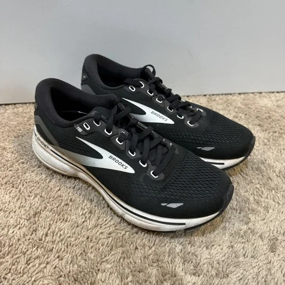 Brooks Ghost 15 Running Shoes Womens Size 8B Black Cushioned Sneakers Athletic - Picture 3 of 9